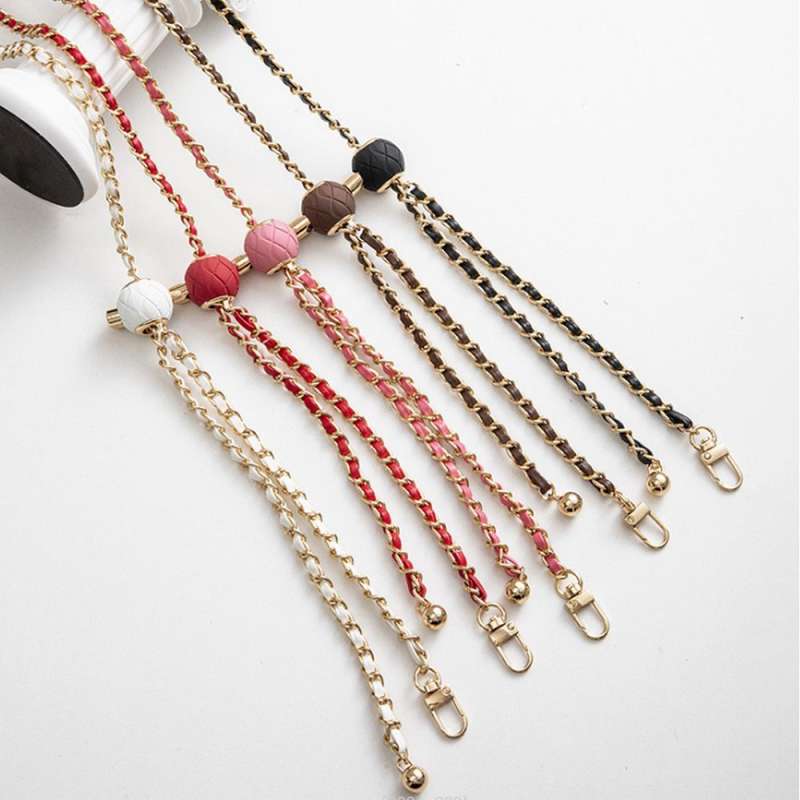 SPOTT-GR Glamour Chain Holder - Κρεμαστό Λουράκι Κινητού με Πλαϊνή Βάση Στήριξης (8cm) σε Καφέ Χρώμα
