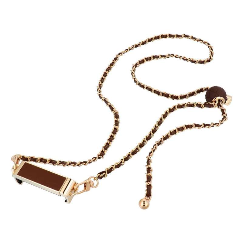 SPOTT-GR Glamour Chain Holder - Κρεμαστό Λουράκι Κινητού με Πλαϊνή Βάση Στήριξης (8cm) σε Καφέ Χρώμα