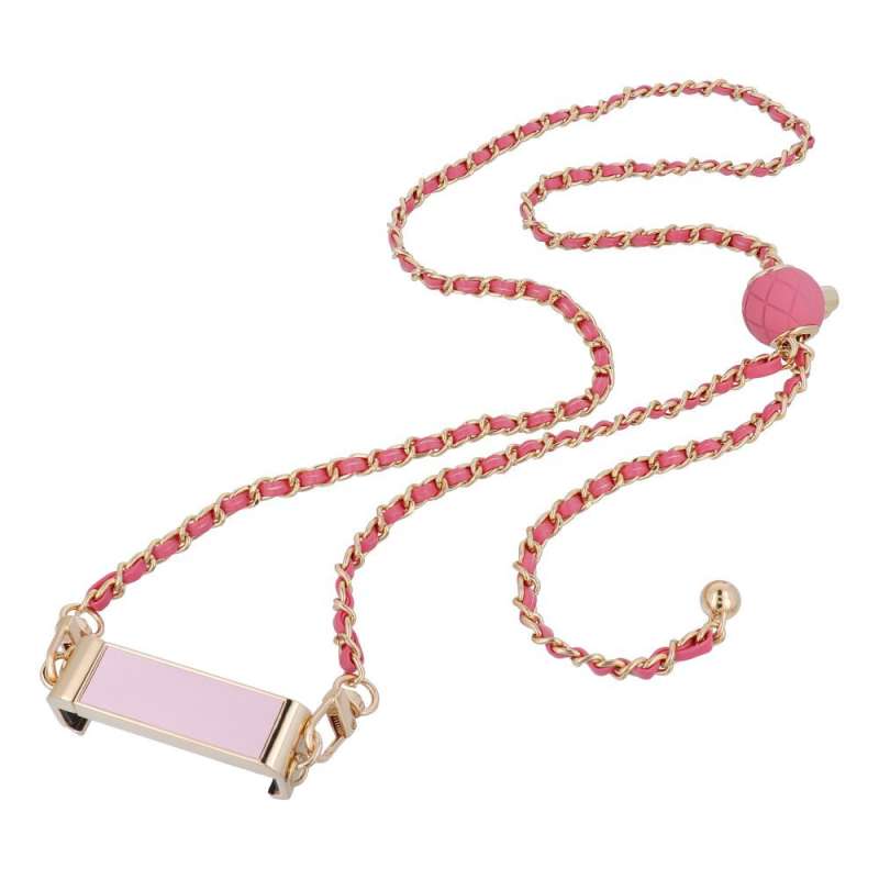 SPOTT-GR Glamour Chain Holder - Κρεμαστό Λουράκι Κινητού με Πλαϊνή Βάση Στήριξης (8cm) σε Ροζ Χρώμα