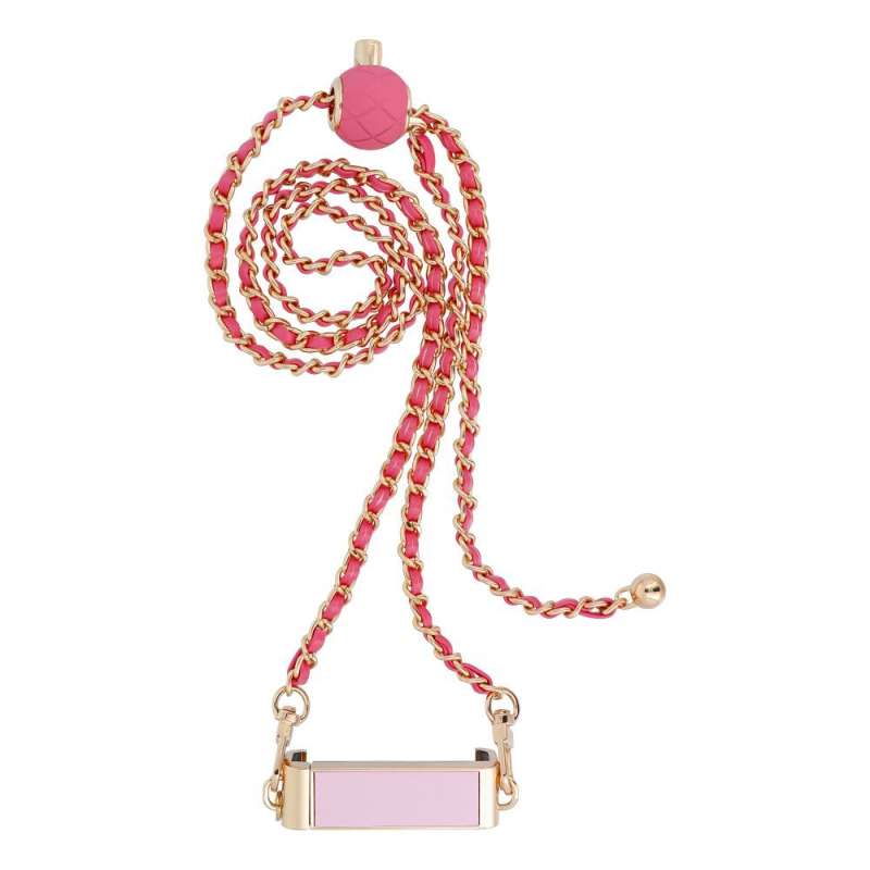 SPOTT-GR Glamour Chain Holder - Κρεμαστό Λουράκι Κινητού με Πλαϊνή Βάση Στήριξης (8cm) σε Ροζ Χρώμα