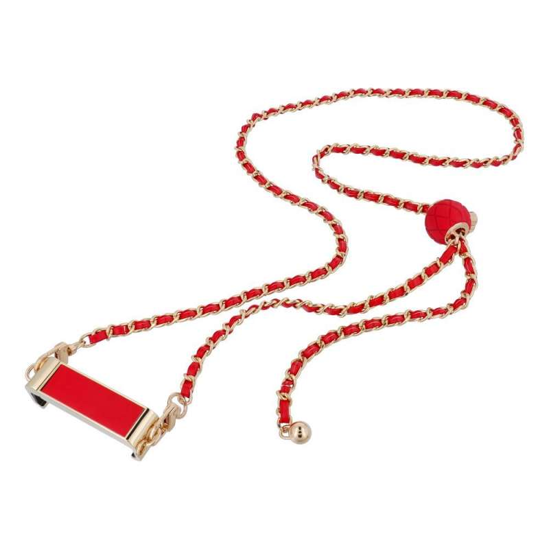 SPOTT-GR Glamour Chain Holder - Κρεμαστό Λουράκι Κινητού με Πλαϊνή Βάση Στήριξης (8cm) σε Κόκκινο Χρώμα