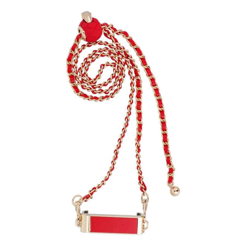 SPOTT-GR Glamour Chain Holder - Κρεμαστό Λουράκι Κινητού με Πλαϊνή Βάση Στήριξης (8cm) σε Κόκκινο Χρώμα