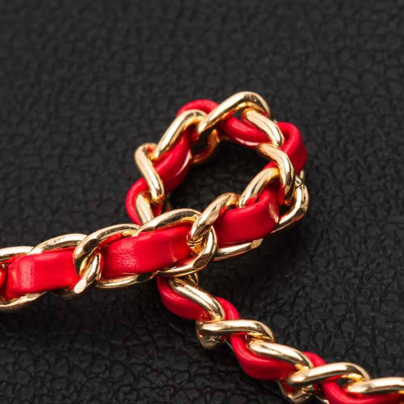 SPOTT-GR Glamour Chain Holder - Κρεμαστό Λουράκι Κινητού με Πλαϊνή Βάση Στήριξης (8cm) σε Κόκκινο Χρώμα