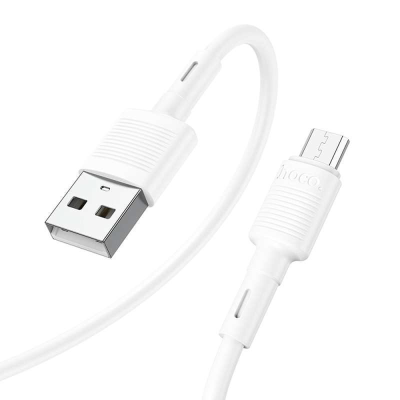 SPOTT-GR Hoco X83 - Καλώδιο USB-A σε Micro USB 2.4A 1m - Άσπρο