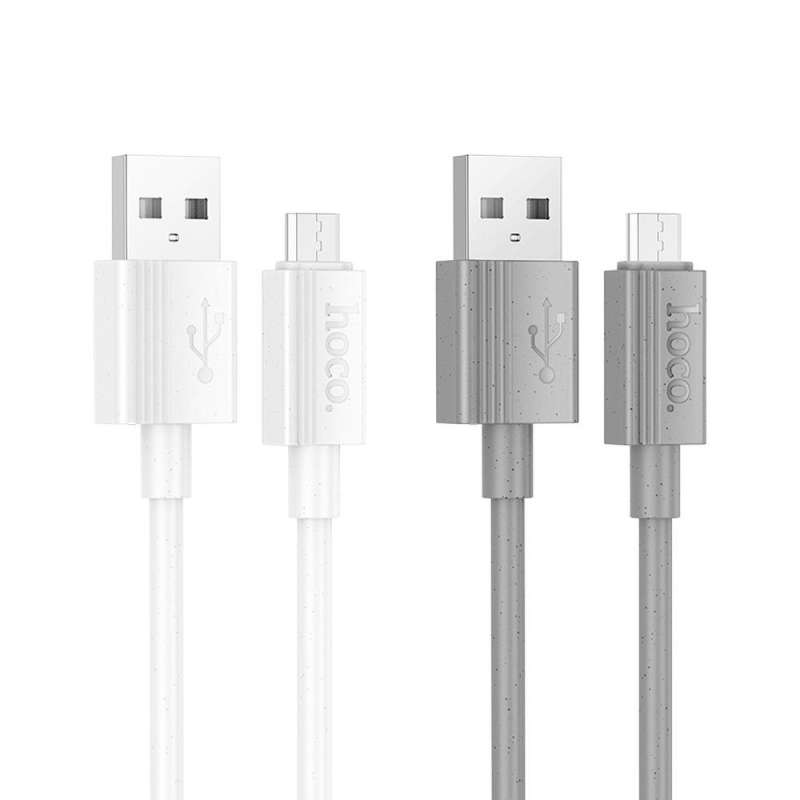 SPOTT-GR Hoco X107 - Καλώδιο USB-A σε Micro USB 2.4A 1m - Άσπρο