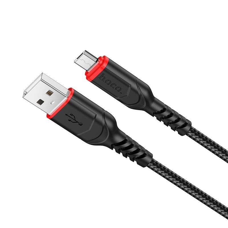 SPOTT-GR Hoco X59 - Καλώδιο USB-A σε Micro USB 2.4A 3m σε Μαύρο Χρώμα