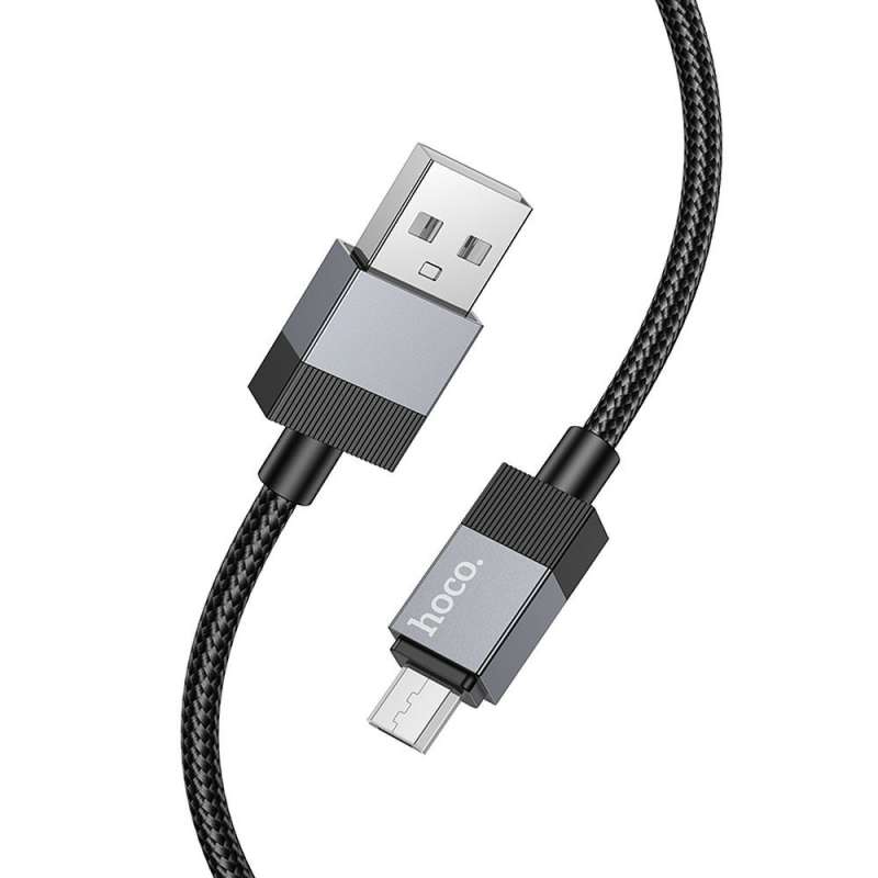 SPOTT-GR Hoco X110 - Καλώδιο USB-A σε Micro USB 2.4A 1m - Μαύρο