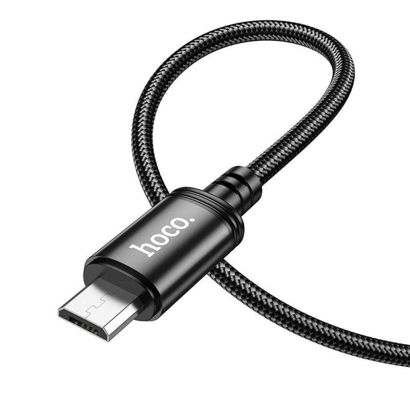 SPOTT-GR Hoco X89 - Καλώδιο USB-A σε Micro USB 2.4A 2m - Μαύρο