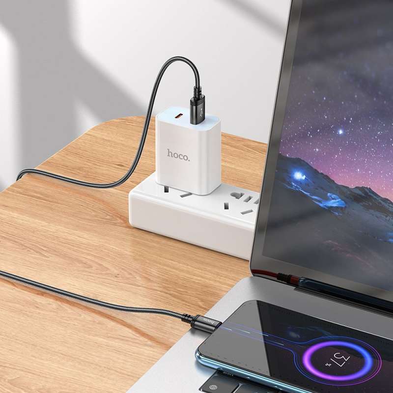 SPOTT-GR Hoco X89 - Καλώδιο USB-A σε Micro USB 2.4A 2m - Μαύρο