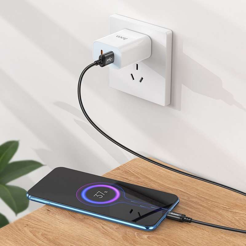 SPOTT-GR Hoco X89 - Καλώδιο USB-A σε Micro USB 2.4A 2m - Μαύρο