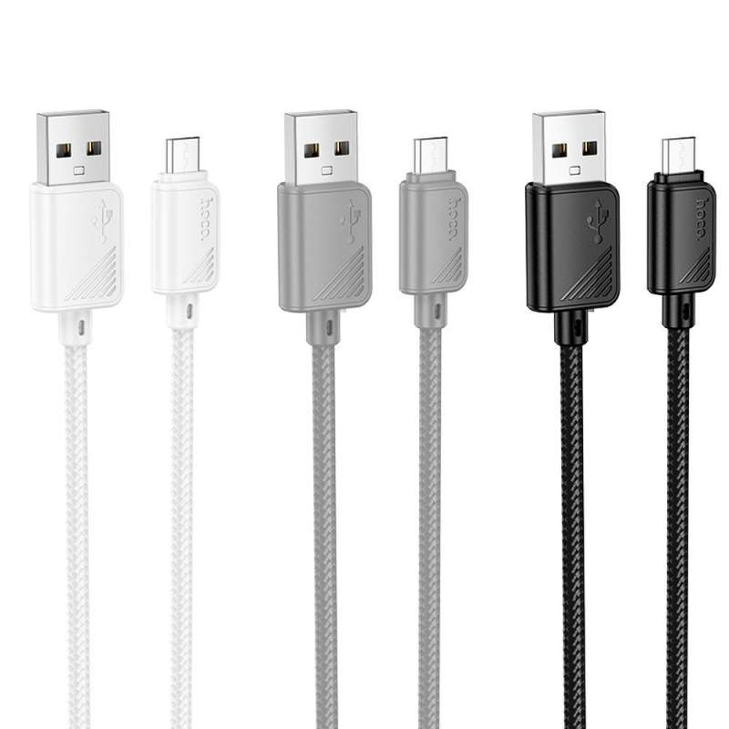 SPOTT-GR Hoco X113 - Καλώδιο USB-A σε Micro USB 2.4A 1m - Άσπρο