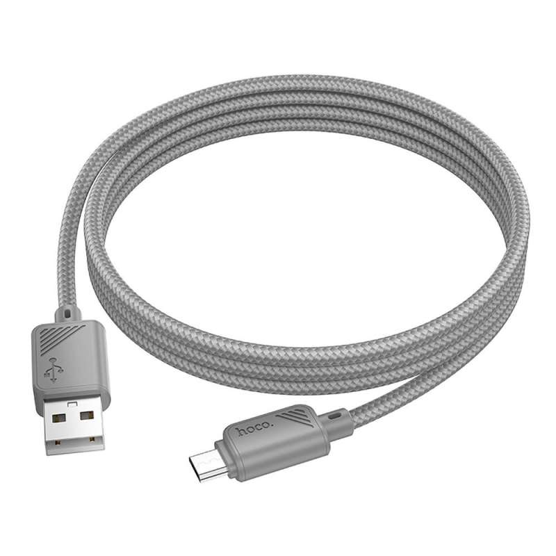 SPOTT-GR Hoco X113 - Καλώδιο USB-A σε Micro USB 2.4A 1m - Γκρι
