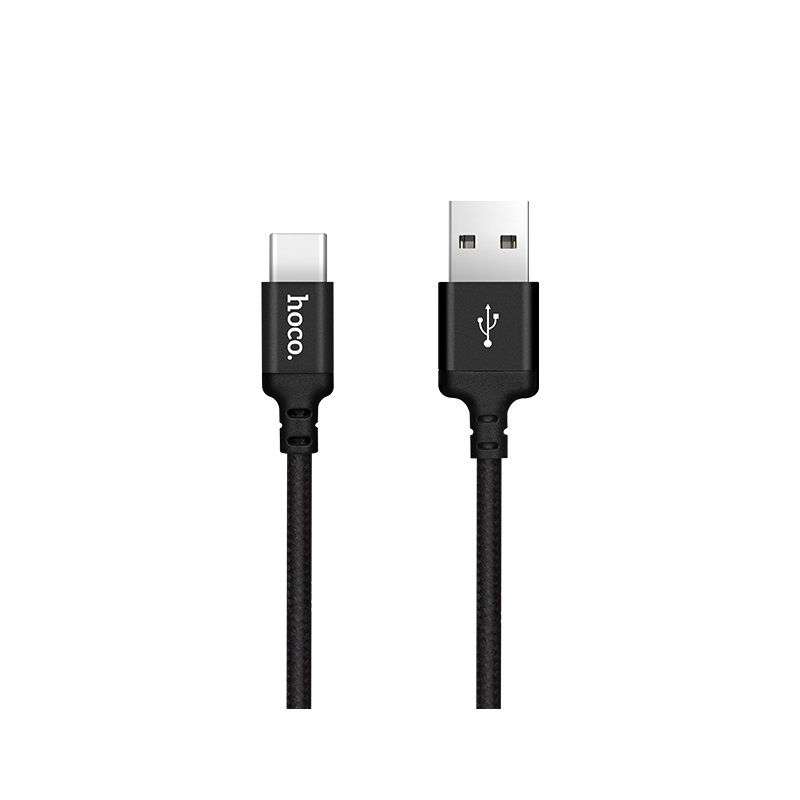 SPOTT-GR Hoco X14 - Καλώδιο USB-A σε Type-C 2A 2m σε Μαύρο Χρώμα