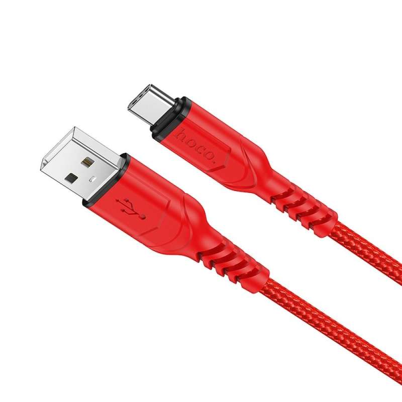 SPOTT-GR Hoco X59 - Καλώδιο USB-A σε Type-C QC 3A 18W 1m - Κόκκινο