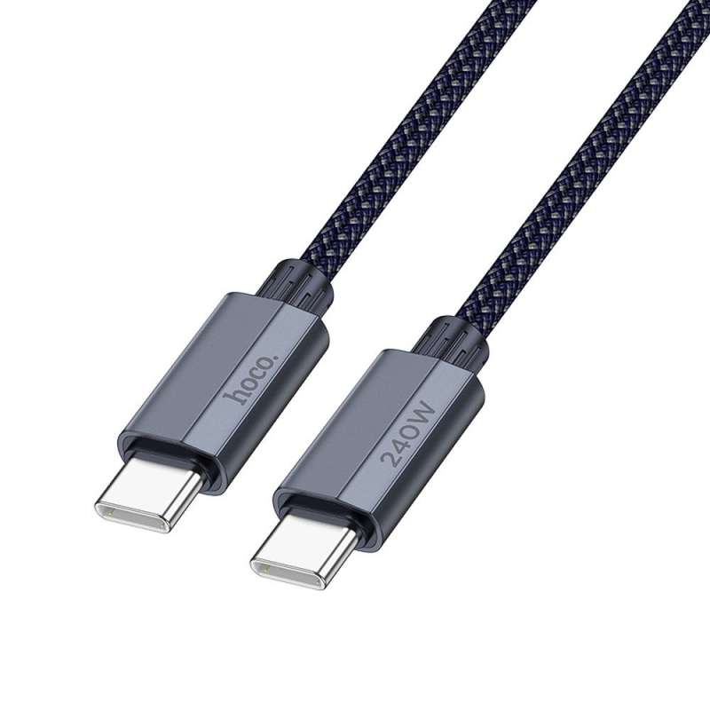 SPOTT-GR Hoco U134 - Καλώδιο Type-C σε Type-C (PD Quick Charge 3.0 5A 240W) 1.8m σε Μπλε Xρώμα