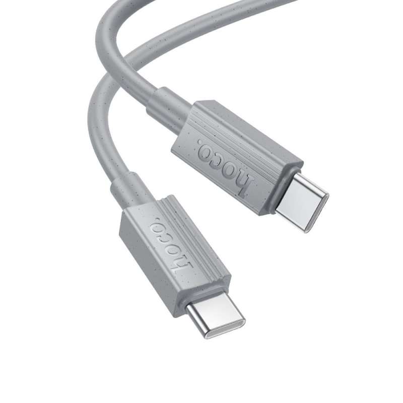 SPOTT-GR Hoco X107 - Καλώδιο Type-C σε Type-C 3A 60W 1m - Γκρι