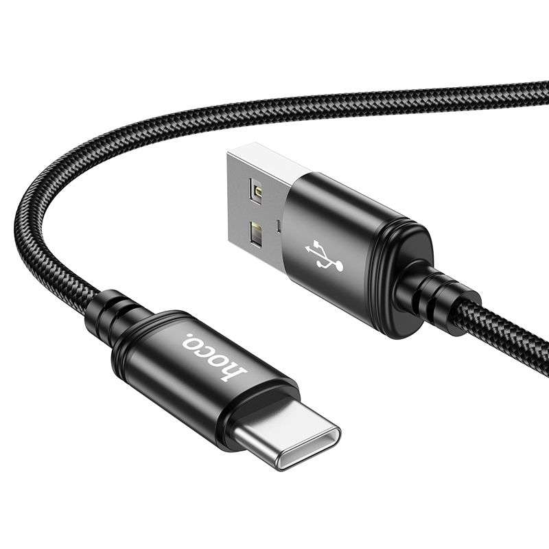 SPOTT-GR Hoco X89 - Καλώδιο USB-A σε Type-C 3A 60W 1m - Μαύρο