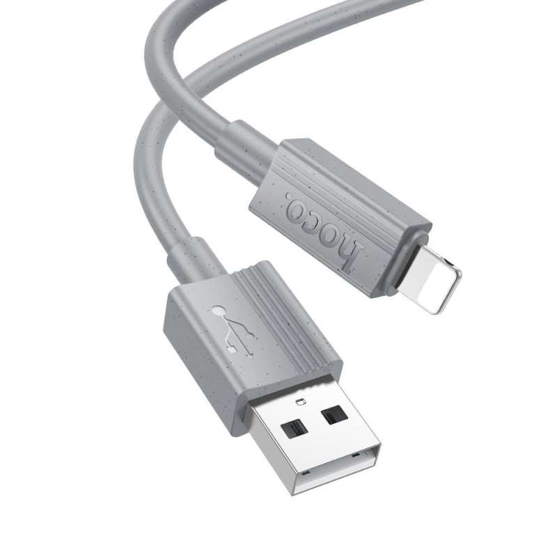 SPOTT-GR Hoco X107 - Καλώδιο USB-A σε Lightning 2.4A 1m - Γκρι
