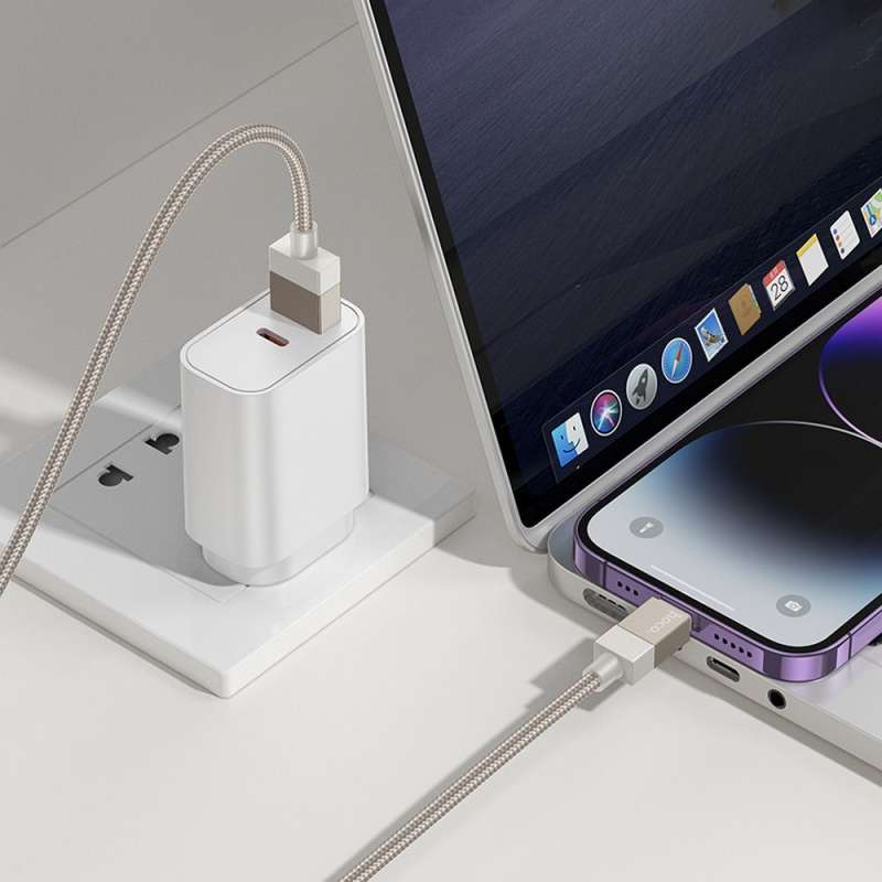 SPOTT-GR Hoco X110 - Καλώδιο USB-A σε Lightning 2.4A 1m σε Χρυσό Xρώμα