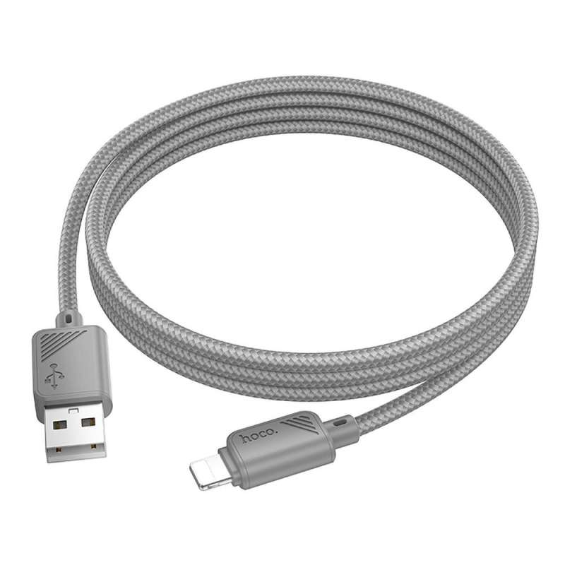 SPOTT-GR Hoco X113 - Καλώδιο USB-A σε Lightning 2.4A 1m - Γκρι