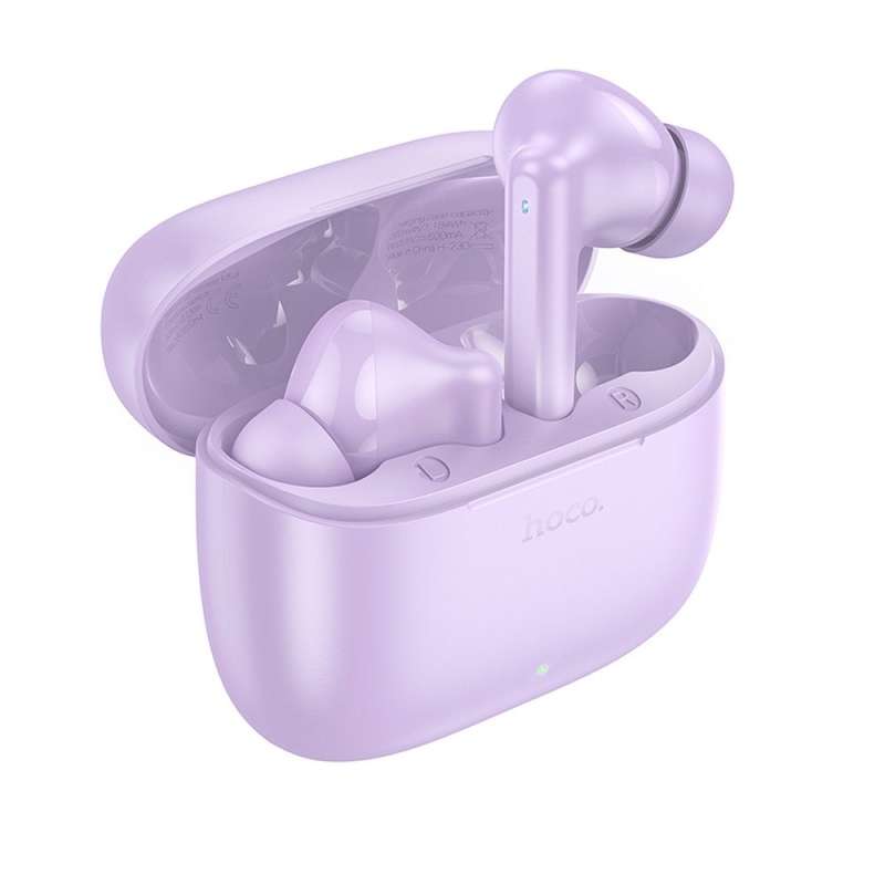 SPOTT-GR Hoco EQ2 - Ασύρματα In-Ear Ακουστικά Bluetooth TWS με Θήκη Φόρτισης - Μωβ