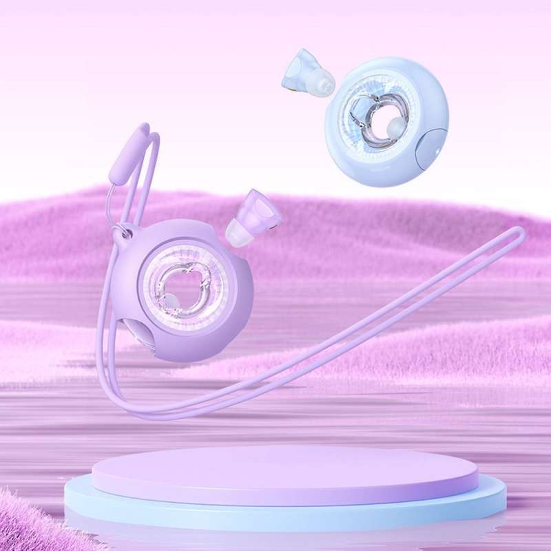 SPOTT-GR Hoco EW71 - Ασύρματα In-Ear Ακουστικά Bluetooth TWS με Θήκη Φόρτισης σε Σχήμα Ντόνατ - Μπλε