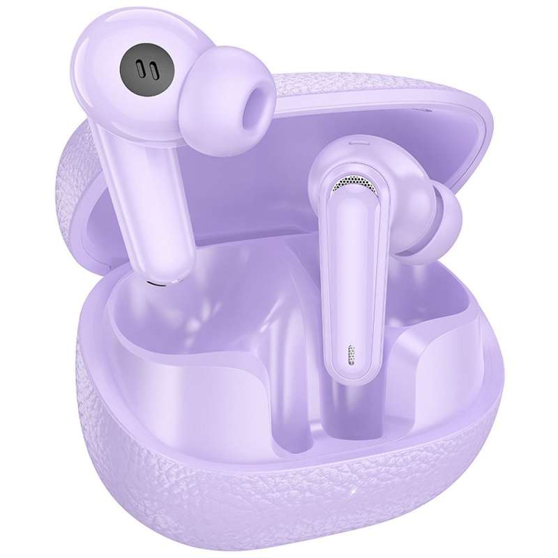 SPOTT-GR Hoco EQ23 - Ασύρματα In-Ear Ακουστικά Bluetooth TWS με Θήκη Φόρτισης - Μωβ