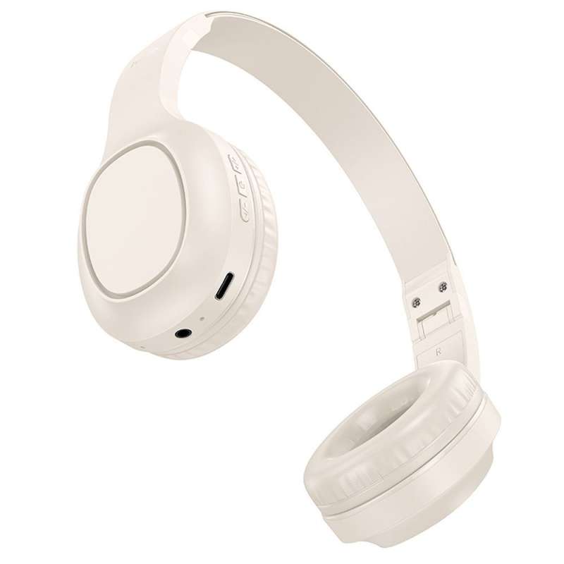SPOTT-GR Hoco W46 - Ασύρματα Over-Ear Ακουστικά Bluetooth σε Άσπρο Xρώμα