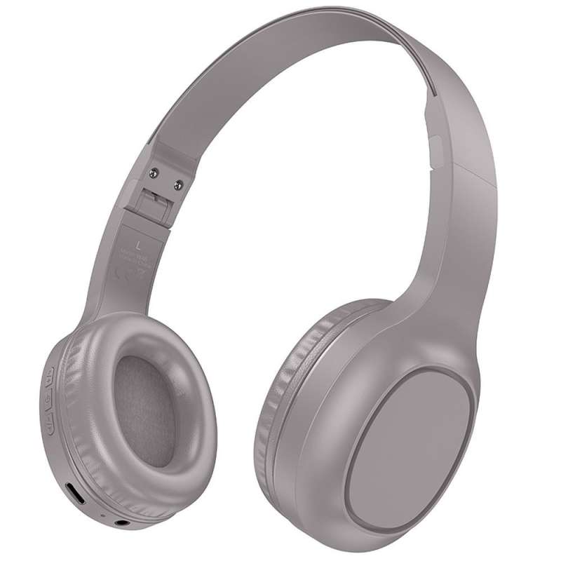 SPOTT-GR Hoco W46 - Ασύρματα Over-Ear Ακουστικά Bluetooth σε Γκρι Xρώμα