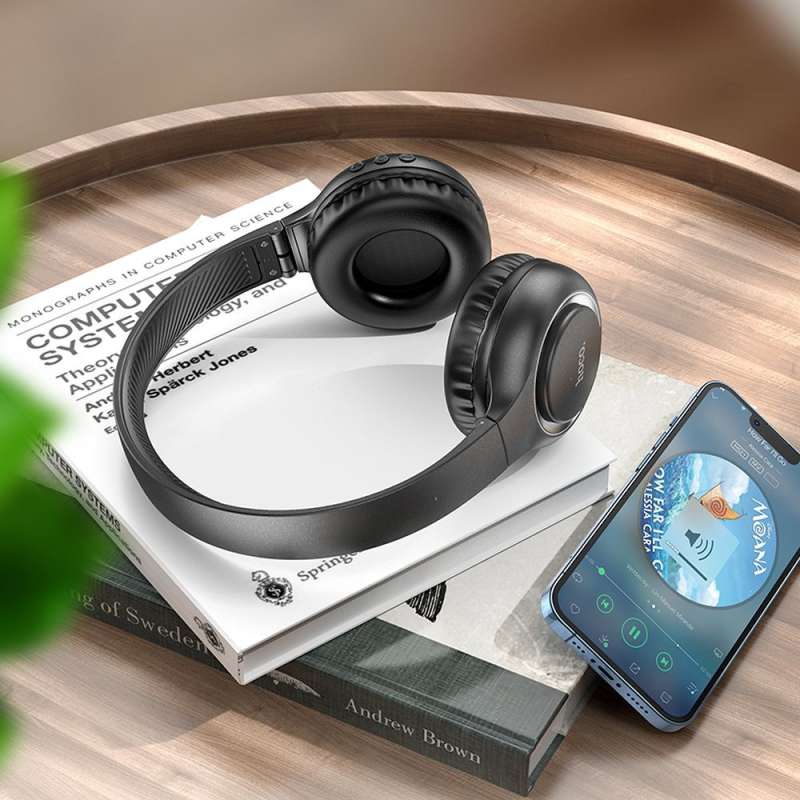 SPOTT-GR Hoco W41 - Ασύρματα Over-Ear Ακουστικά Bluetooth σε Μαύρο Χρώμα