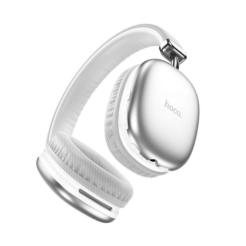 SPOTT-GR Hoco W35 - Ασύρματα Over-Ear Ακουστικά Bluetooth με Ραδιόφωνο FM - Ασημί