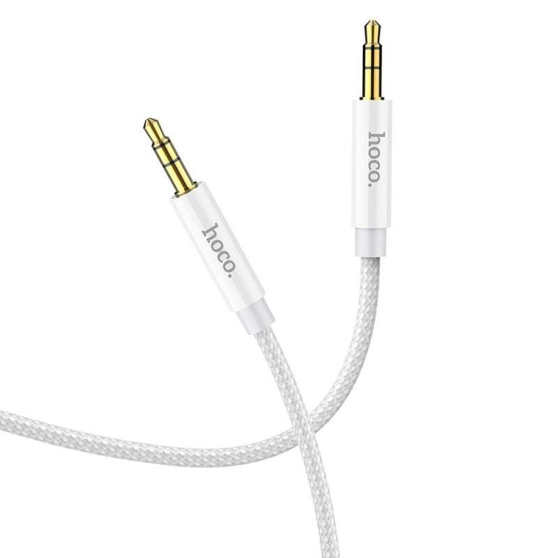 SPOTT-GR Hoco UPA19 - Καλώδιο AUX Jack 3.5mm σε Jack 3.5mm 1m - Ασημί