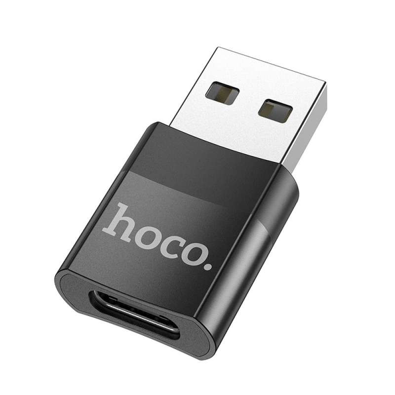 SPOTT-GR Hoco UA17 - Μετατροπέας USB-A (Αρσενικό) σε Type-C (Θηλυκό) - Μαύρο