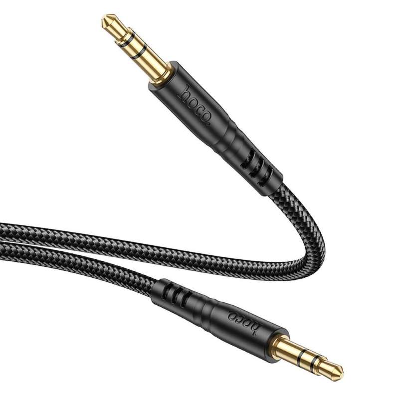 SPOTT-GR Hoco UPA24 - Καλώδιο AUX Jack 3.5mm (Αρσενικό) σε Jack 3.5mm (Αρσενικό) 1m - Μαύρο