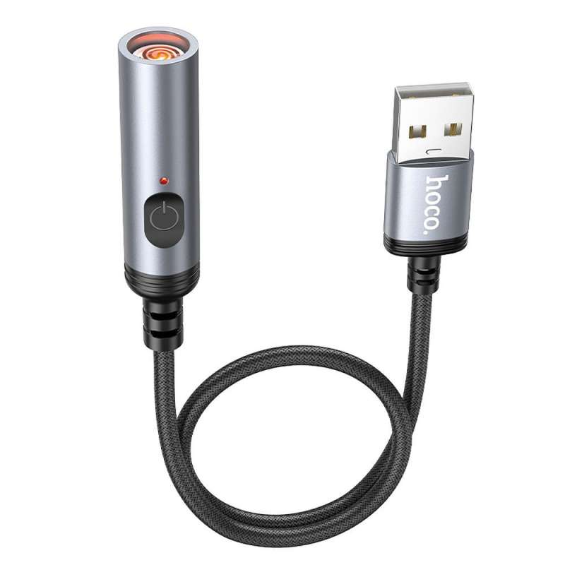SPOTT-GR Hoco UA30 - Καλώδιο USB-A με Μετατροπή σε Αναπτήρα 0.3m - Μαύρο