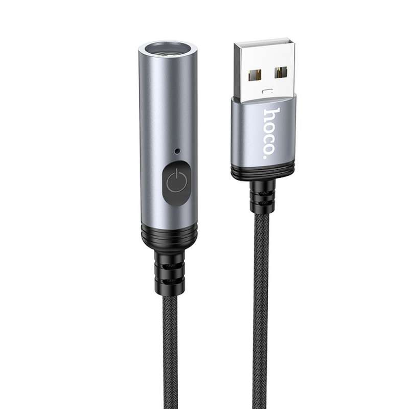 SPOTT-GR Hoco UA30 - Καλώδιο USB-A με Μετατροπή σε Αναπτήρα 0.3m - Μαύρο