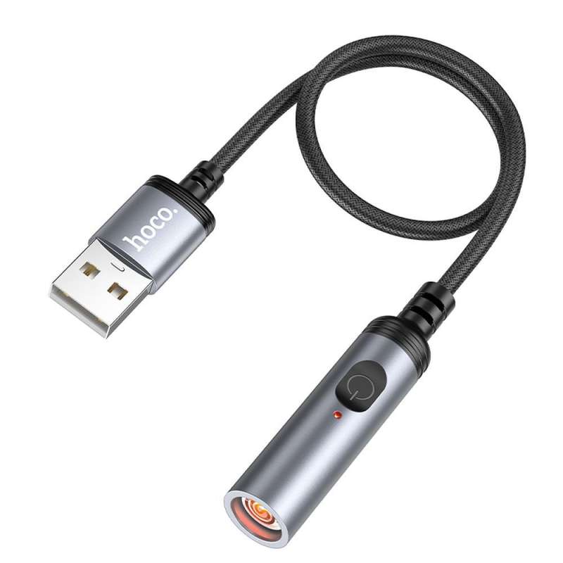 SPOTT-GR Hoco UA30 - Καλώδιο USB-A με Μετατροπή σε Αναπτήρα 0.3m - Μαύρο