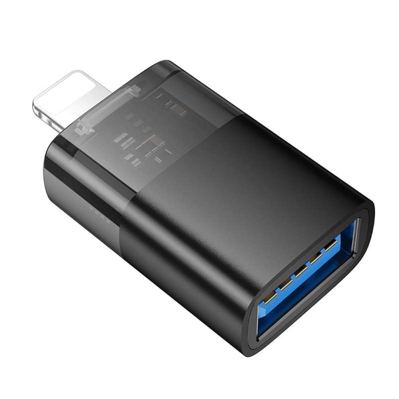 SPOTT-GR Hoco UA36 - Μετατροπέας USB Από Lightning (Αρσενικό) σε USB-A (Θηλυκό) σε Μαύρο Χρώμα