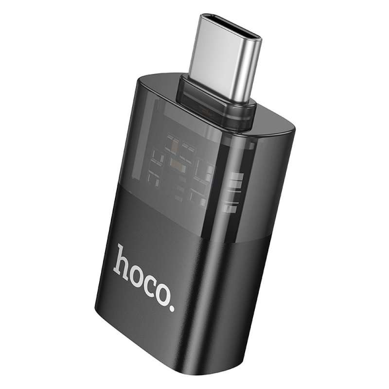 SPOTT-GR Hoco UA36B - Μετατροπέας USB από Type-C (Αρσενικό) σε USB-A (Θηλυκό) σε Μαύρο Χρώμα