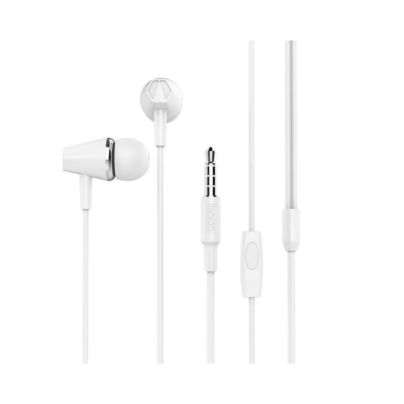 SPOTT-GR Hoco Ενσύρματα In-Ear Ακουστικά με Καρφί 3.5mm και Μικρόφωνο M34 - Άσπρα