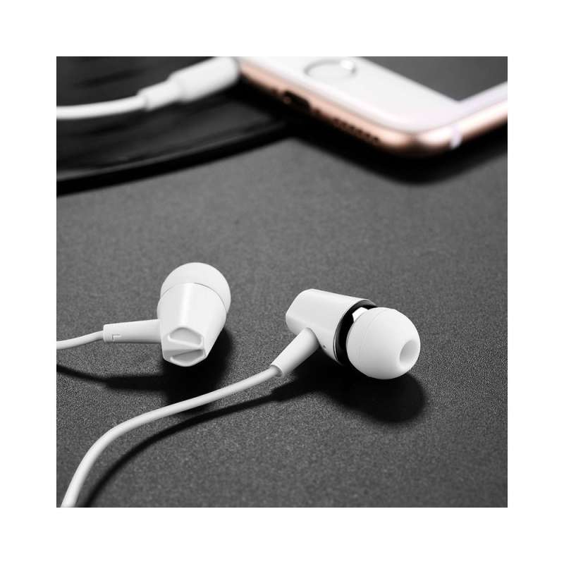 SPOTT-GR Hoco Ενσύρματα In-Ear Ακουστικά με Καρφί 3.5mm και Μικρόφωνο M34 - Άσπρα