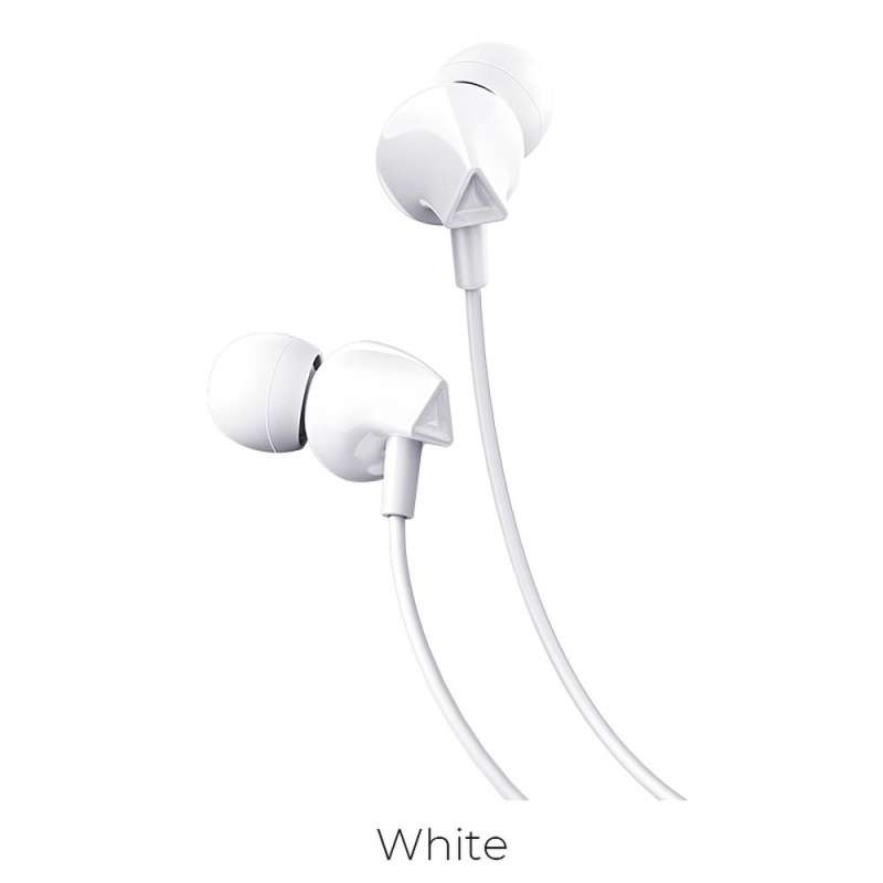 SPOTT-GR Hoco Ενσύρματα In-Ear Ακουστικά με Καρφί 3.5mm και Μικρόφωνο M60 - Άσπρα