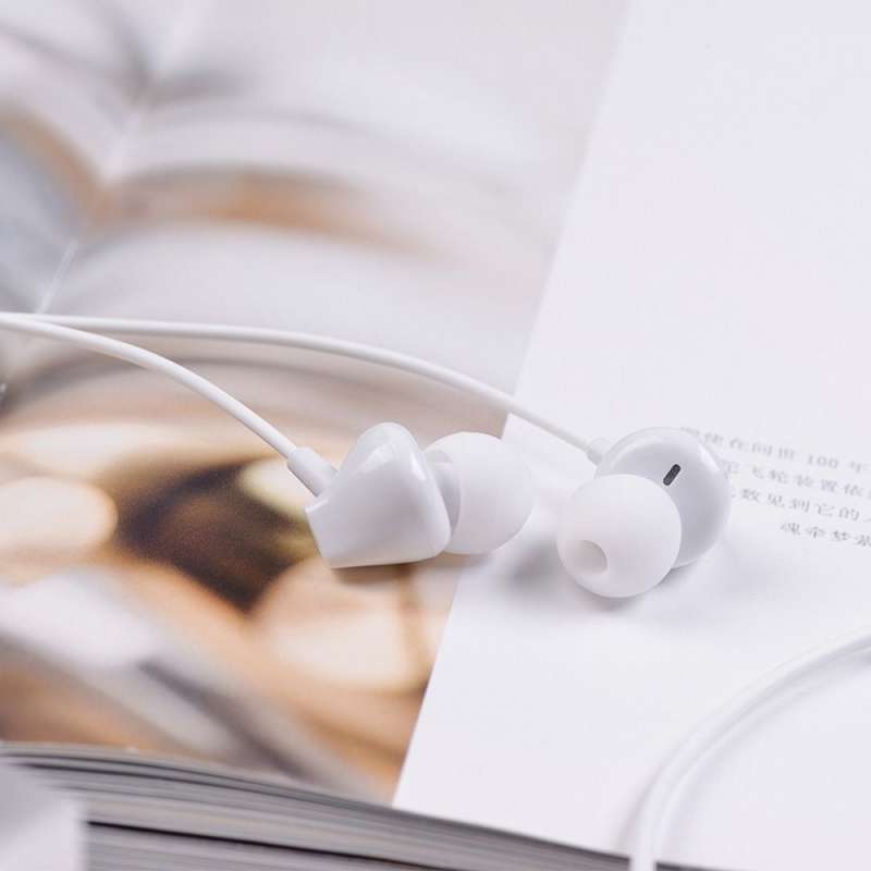 SPOTT-GR Hoco Ενσύρματα In-Ear Ακουστικά με Καρφί 3.5mm και Μικρόφωνο M60 - Άσπρα