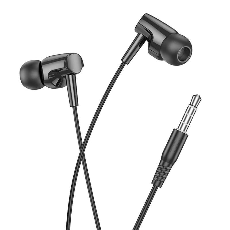 SPOTT-GR Hoco M112 - Ενσύρματα In-Ear Ακουστικά με Καρφί 3.5mm και Μικρόφωνο - Μαύρα
