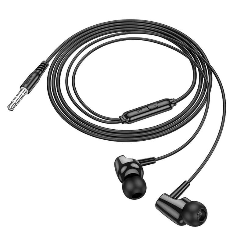 SPOTT-GR Hoco M112 - Ενσύρματα In-Ear Ακουστικά με Καρφί 3.5mm και Μικρόφωνο - Μαύρα