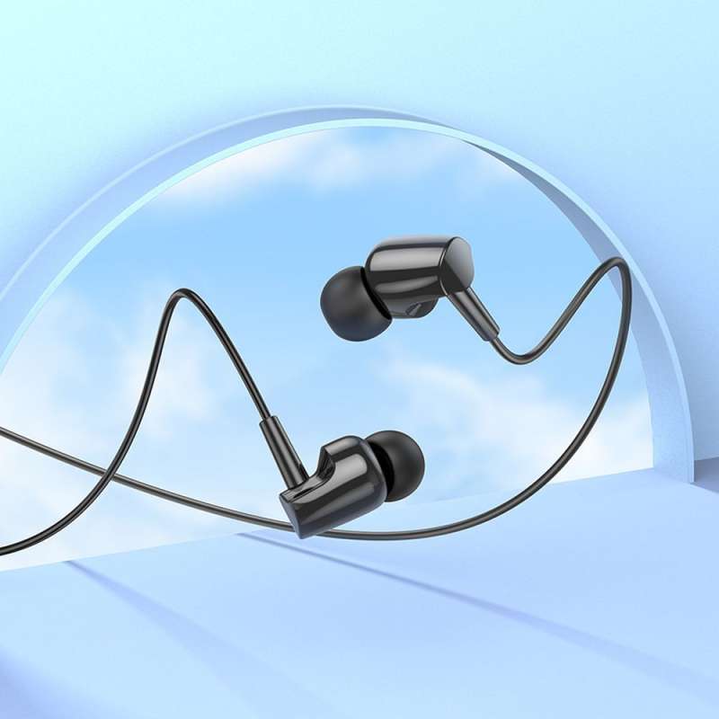SPOTT-GR Hoco M112 - Ενσύρματα In-Ear Ακουστικά με Καρφί 3.5mm και Μικρόφωνο - Μαύρα