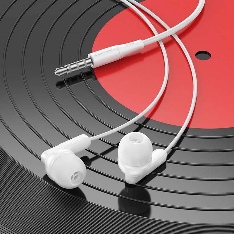 SPOTT-GR Hoco M121 - Ενσύρματα In-Ear Ακουστικά με Καρφί 3.5mm και Μικρόφωνο - Άσπρα