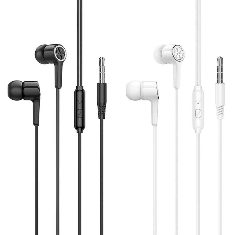 SPOTT-GR Hoco M104 - Ενσύρματα In-Ear Ακουστικά με Καρφί 3.5mm και Μικρόφωνο - Άσπρα