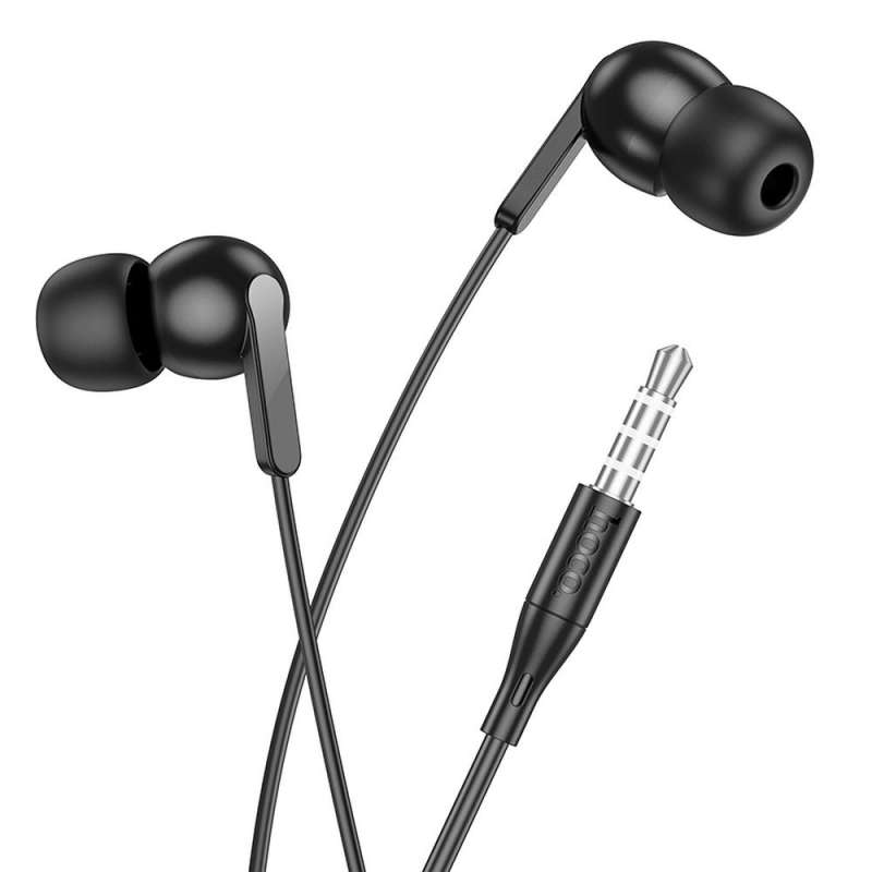 SPOTT-GR Hoco M124 - Ενσύρματα In-Ear Ακουστικά με Καρφί 3.5mm και Μικρόφωνο - Μαύρα