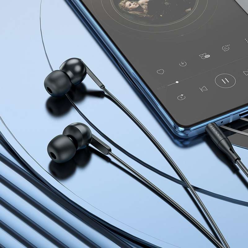 SPOTT-GR Hoco M124 - Ενσύρματα In-Ear Ακουστικά με Καρφί 3.5mm και Μικρόφωνο σε Άσπρο Xρώμα